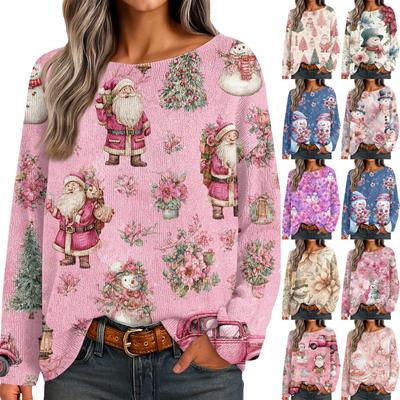 Женские осенние свитера с длинным рукавом, топы с принтом, пуловеры, свободная нарядная повседневная базовая одежда