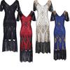 Elegant Womens Sequins Beaded Sleeveless Cocktail Dress For Timeless Evening Glamour