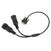 14Pin 9Pin Diagnosis Cable Adapter 457‑6114 ABS Rubber High Flexibility for ET3 OBD2 317‑7485