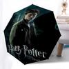 1pc Harry Potter and the Deathly Hallows Automatic Folding Umbrella - Compact 8-Rib Design, Durable Plastic & Iron1319L