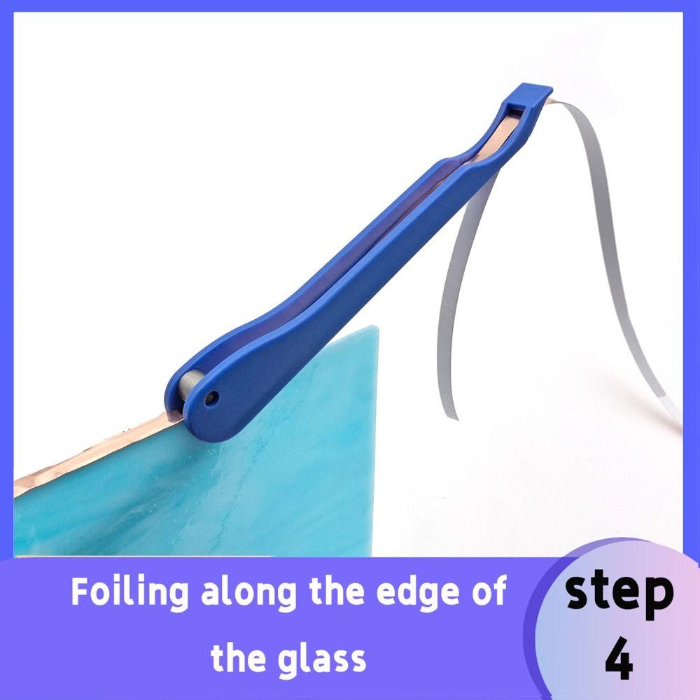 Plastic Tained Glass Hand Foiler Sturdy Hand Foiler High Quality Manual Foiling Tool  Colored Glass