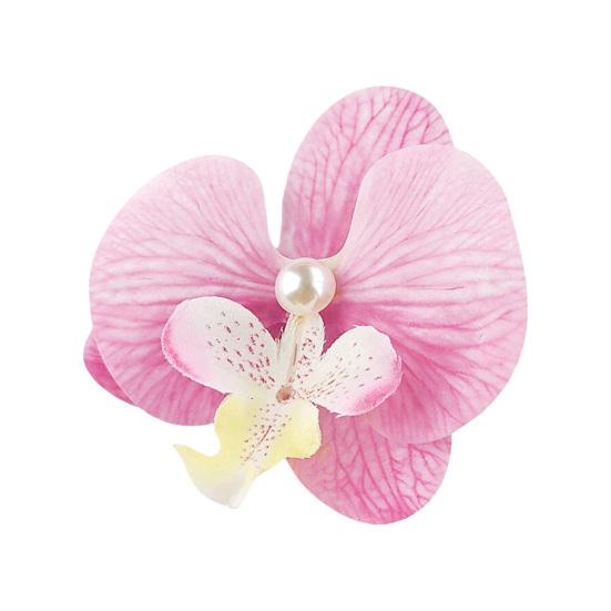 Artificial Moth Orchids Hair Clip Bohemia Hawaiian Faux Pearl Simulated Flower Duckbilled Clamp Hairpin Hair Barrette Women Hair Accessories Headwear