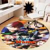 Custom Name My Hero Academia Printed Round Rug Carpet Chair Rug Area Rug Entryway Doormats,for Office Chair Living Room Bedroom Kitchen Room.