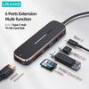 USAMS Концентратор 6 в 1 PD, 100 Вт, тип C, USB C-HDMI, совместимый 1,4, USB3.0, слот TF SD, концентратор, разветвитель док-станции, адаптер-концентратор 5 в 1 для ноутбука MacBook iPad
