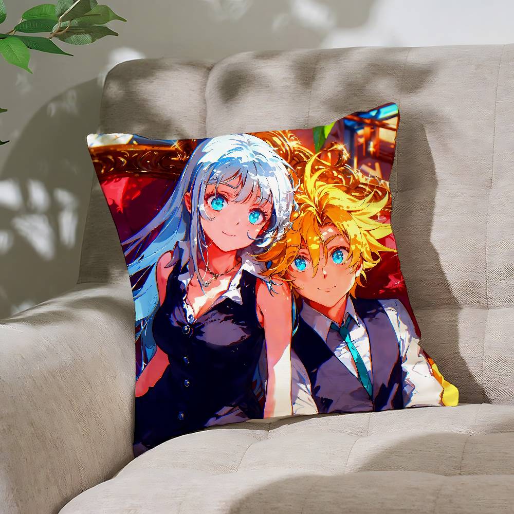 Аниме Наволочка Семь Смертных Грехов Подушка-бросок Чехол на подушку Скандинавский Винтажный Стиль Наволочки для подушек Гостиная Дома Диван Диван Сиденье