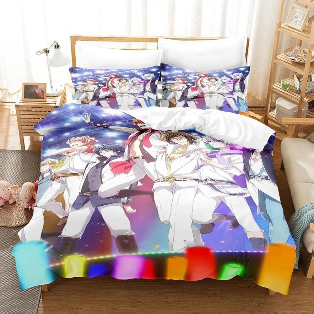 3D Печать Аниме IDOLiSH7 Комплект Постельного Белья Односпальный Полуторный Двуспальный Queen King Размер Пододеяльники для Детей Взрослых