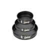 Set of 3 Round Springform Molds of 20 Cm, 24 Cm and 28 Cm Black Metallic Ref. 9923450