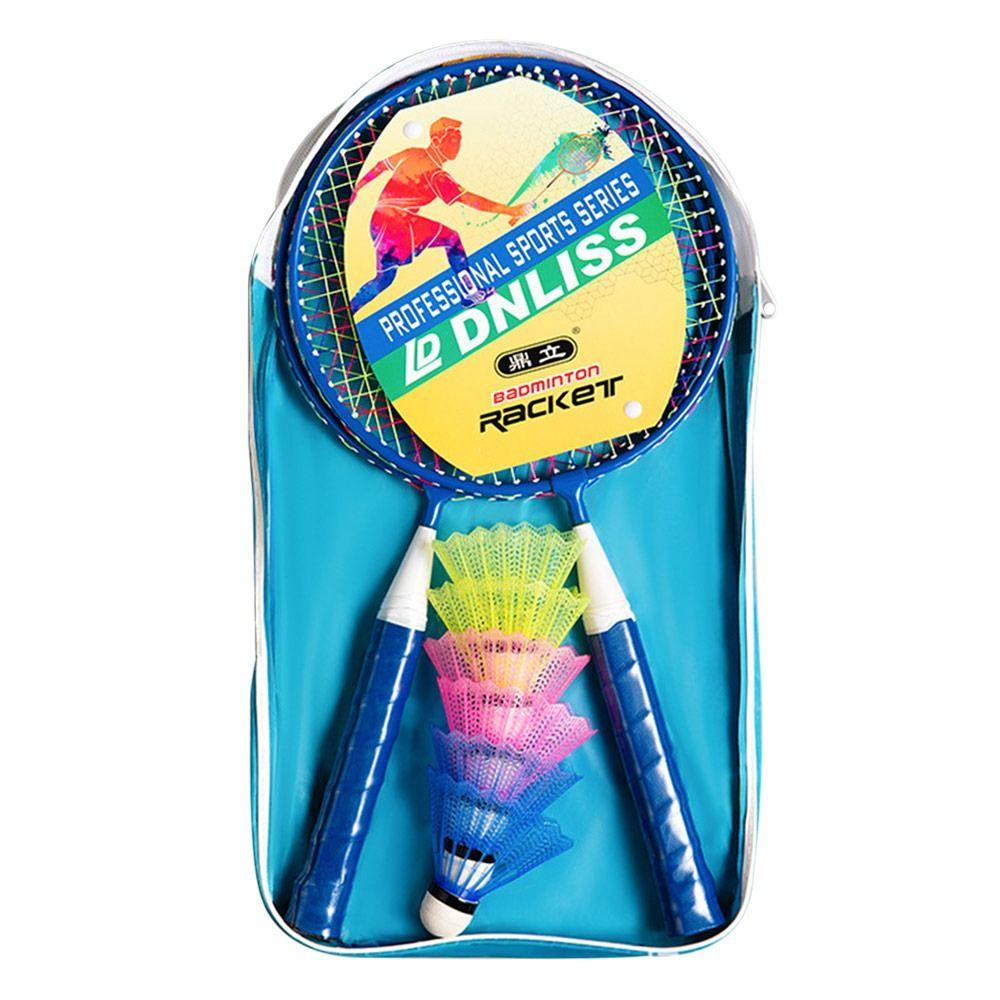 Легкие ракетки для спорта в помещении и на открытом воздухе, двойные ракетки для детей, ракетки для бадминтона, воланы