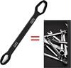 Double Ended Multifunctional Universal Wrench, 5/16”-1/2”, 9/16”-7/8” Self-Tightening Wrench, Chrome Vanadium Steel Repair Tool