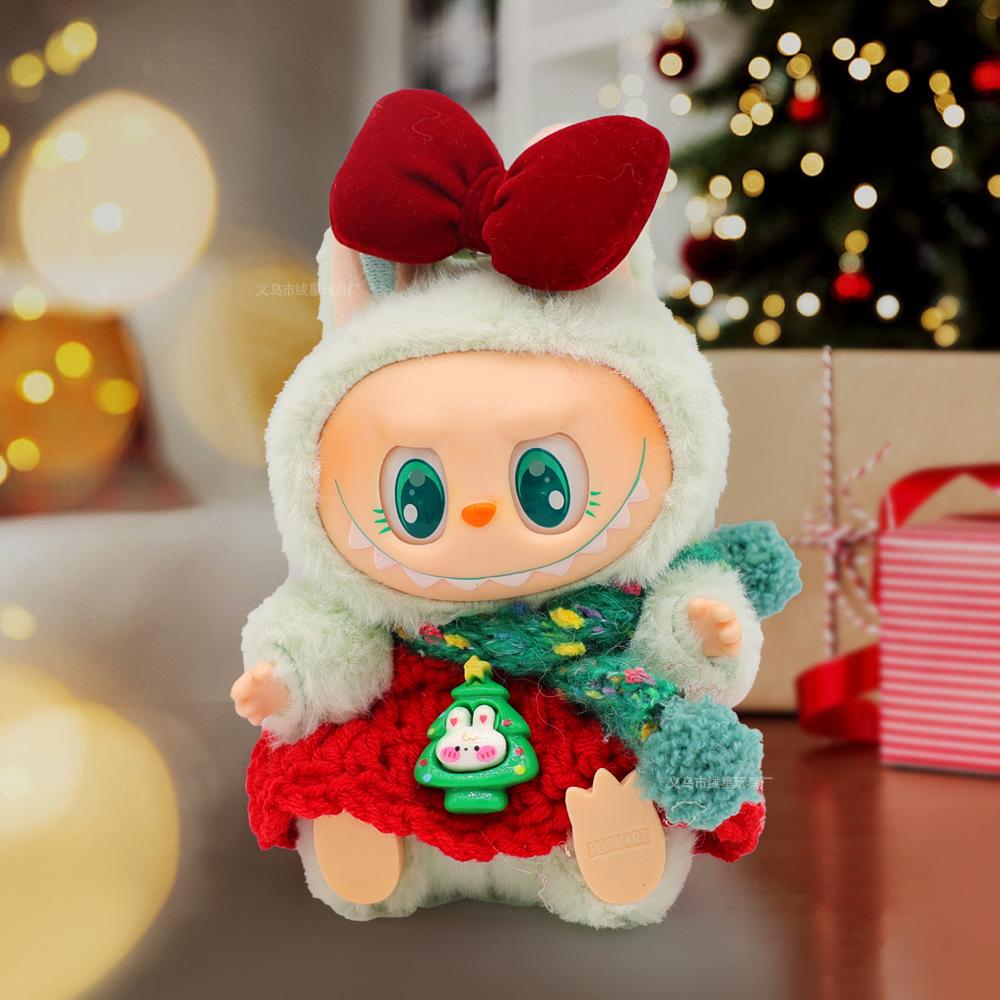 [Only Clothes] Christmas Sweater Hat Set Cartoon Vinyl Doll with Pendant Gift Plush Toy by Spot for LBB