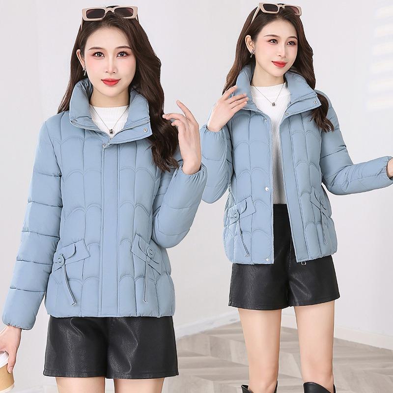 Короткая пуховая хлопковая одежда для женщин, новая модная маленькая хлопковая куртка, утолщенная теплая хлопковая куртка, куртки и топы.
