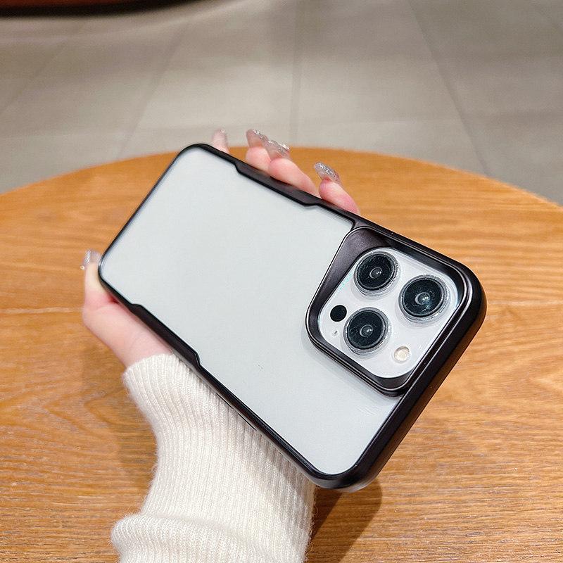 Чехол для телефона из ТПУ с матовой рамкой для iPhone 15 Pro Max 14Plus 13 12 11 Pro XR XS 7 8Plus SE 2020 6s, защитный чехол от падения