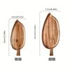 Japanesestyle High-looking Wooden Tray Afternoon Tea Snack Sushi Plating Leaf-shaped Plate Acacia Wood Tea Tray Dining Accessory