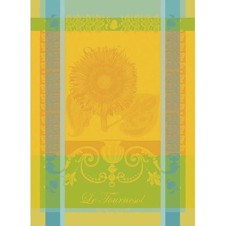 Garnier Thiebaut Maree Basse Lagon (Low Water Lagoon) French Kitchen Towel 22"x30", Cotton, Jacquard