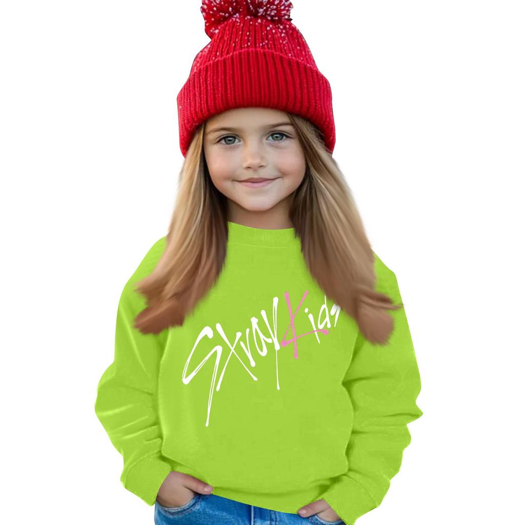 Детский модный повседневный топ с принтом, пуловер, толстовка