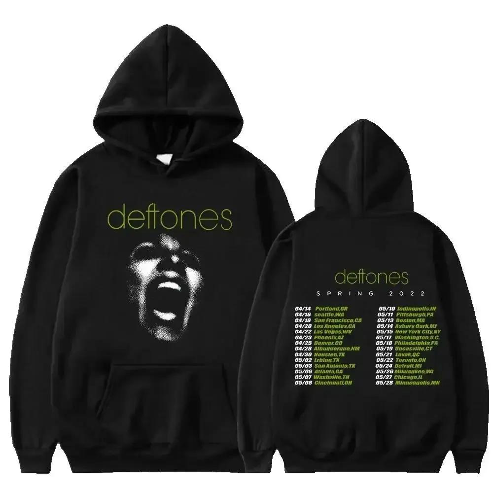The New Deftones Trendy Printed Hoodies for Both Men and Women, Retro Punk Sweatshirts, and Streetwear from Harajuku