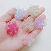 New Arrive 100Pcs/Bag 27*16MM Transparent Flowers Flatback Resin Cabochon Spring 3D Floral Shaped Embellishments for Jewelry DIY