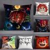 Подушка с принтом рэпера T-Trippie R-Redd LIFES A TRIP, квадратная, двусторонняя, короткий плюш, чехол для диванной подушки, подушка для спальни
