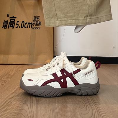 Версия из коровьей кожи, толстая подошва, сочетание цветов, женские осенние новые дышащие спортивные и повседневные кеды