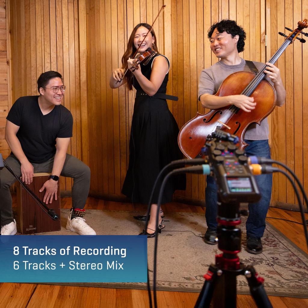 Zoom H6studio Handy Up To 8 Tracks Simultaneously Tracks Stereo Equipped with a XY Stereo 4 Phone Noise Gain Supports 192kHz Sampling 2025 Ideal for