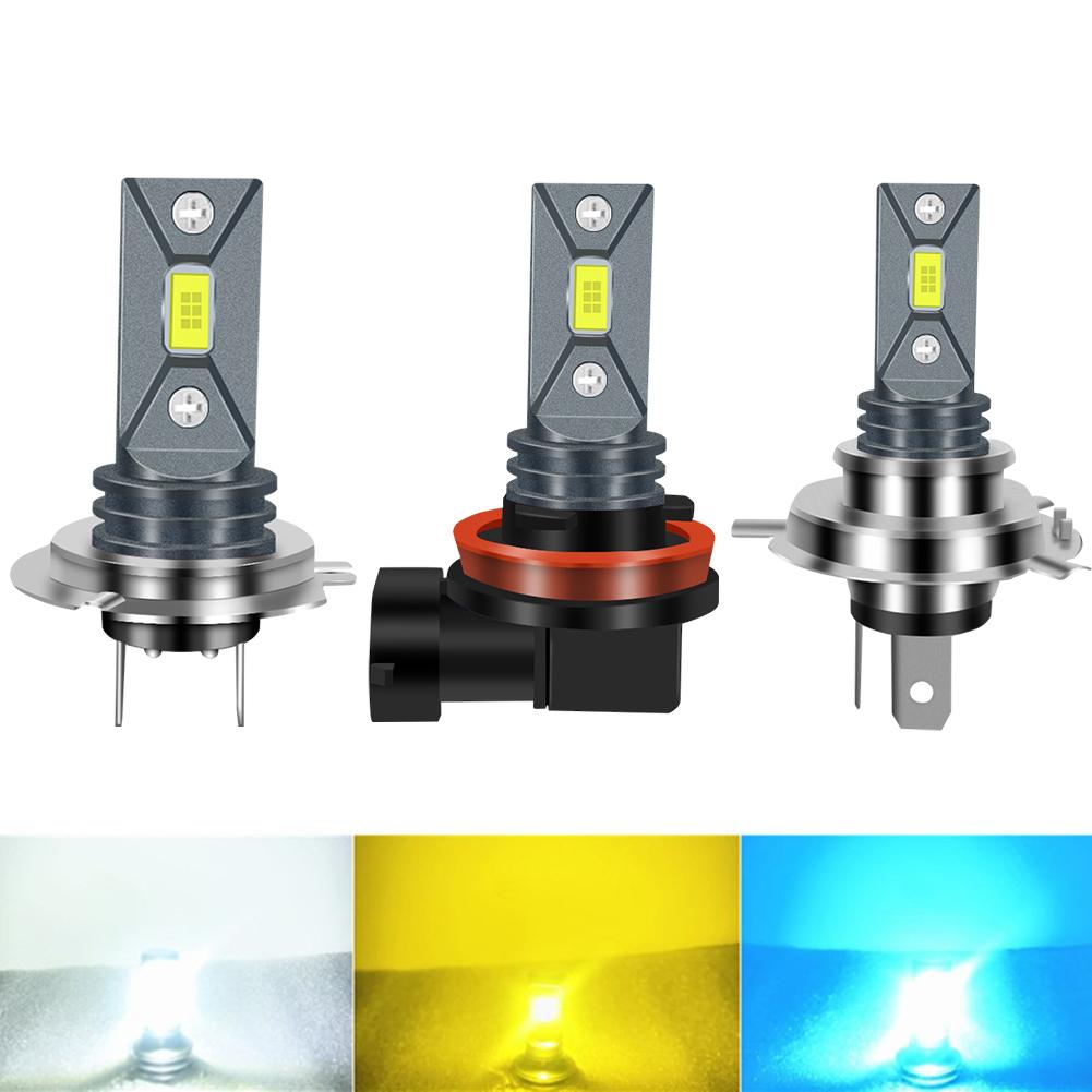 1PC 80W Car Headlight H4 H7 H8/H11 LED Bulb Head Lamp 2000LM LED Chips Fog Bulb White Yellow Ice Blue DC12V 24V