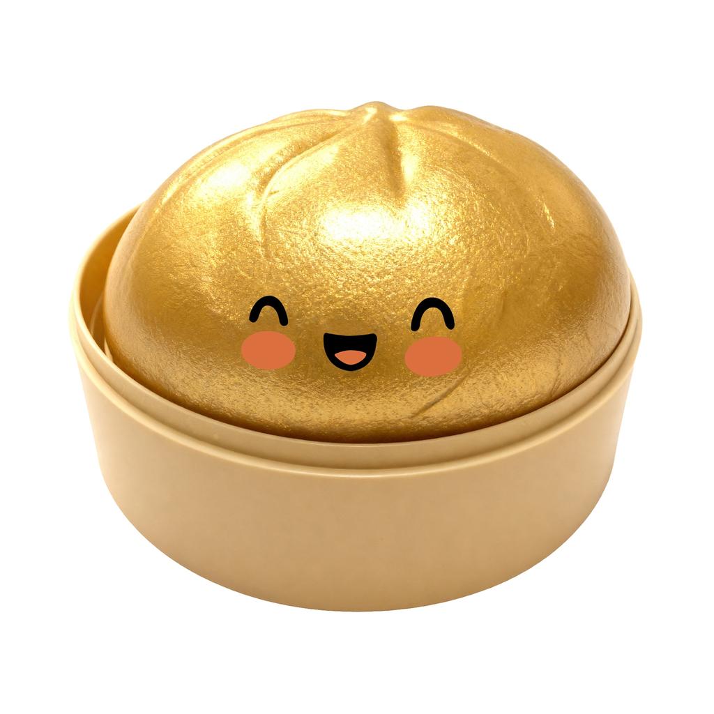 Dumpling Stress Balls Toy with Steamer Simulation Food Squishies Bun Fidget Sensory Toys for Home Desktop Decoration Party Gifts