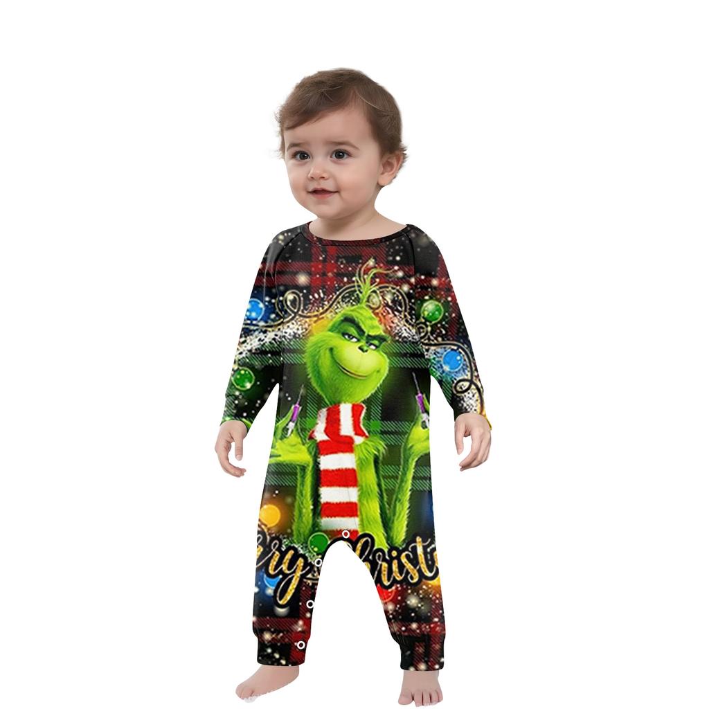 Christmas Print Family Outfit Long Sleeve Top + Pants Set Family Outfit