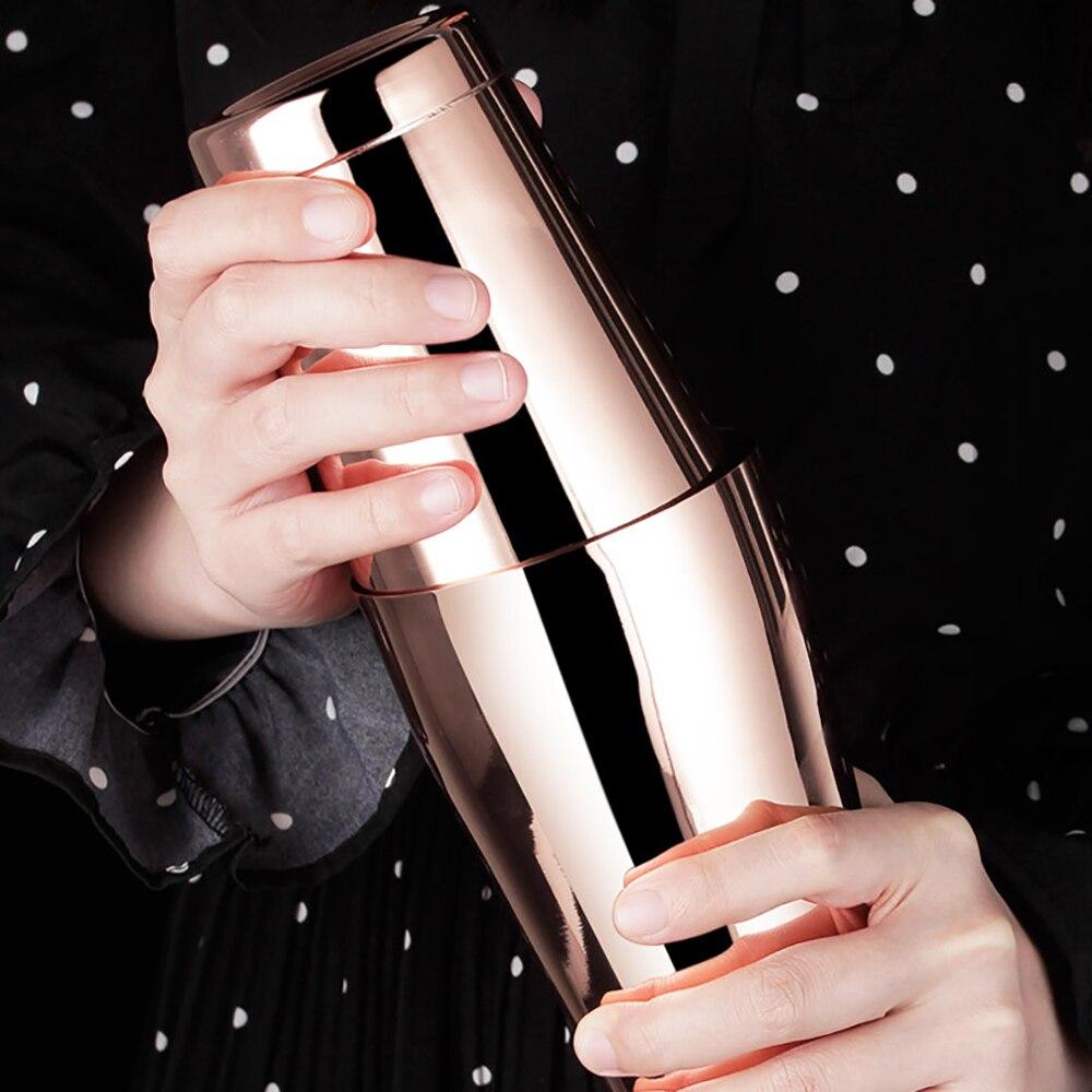 Stainless Steel Cocktail Shaker Mixer Wine Martini Boston Shaker For Bartender Drink Party Bar Tools 2-piece Set 550ML/750ML