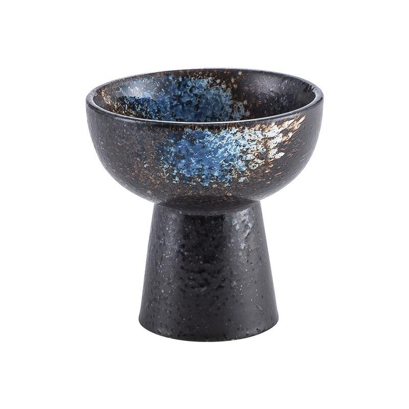 BEPAN 1PC Japanese Style Tableware Ice Cream Bowl Creative Dessert Pudding Cup Black Ceramic Tableware Household Goods