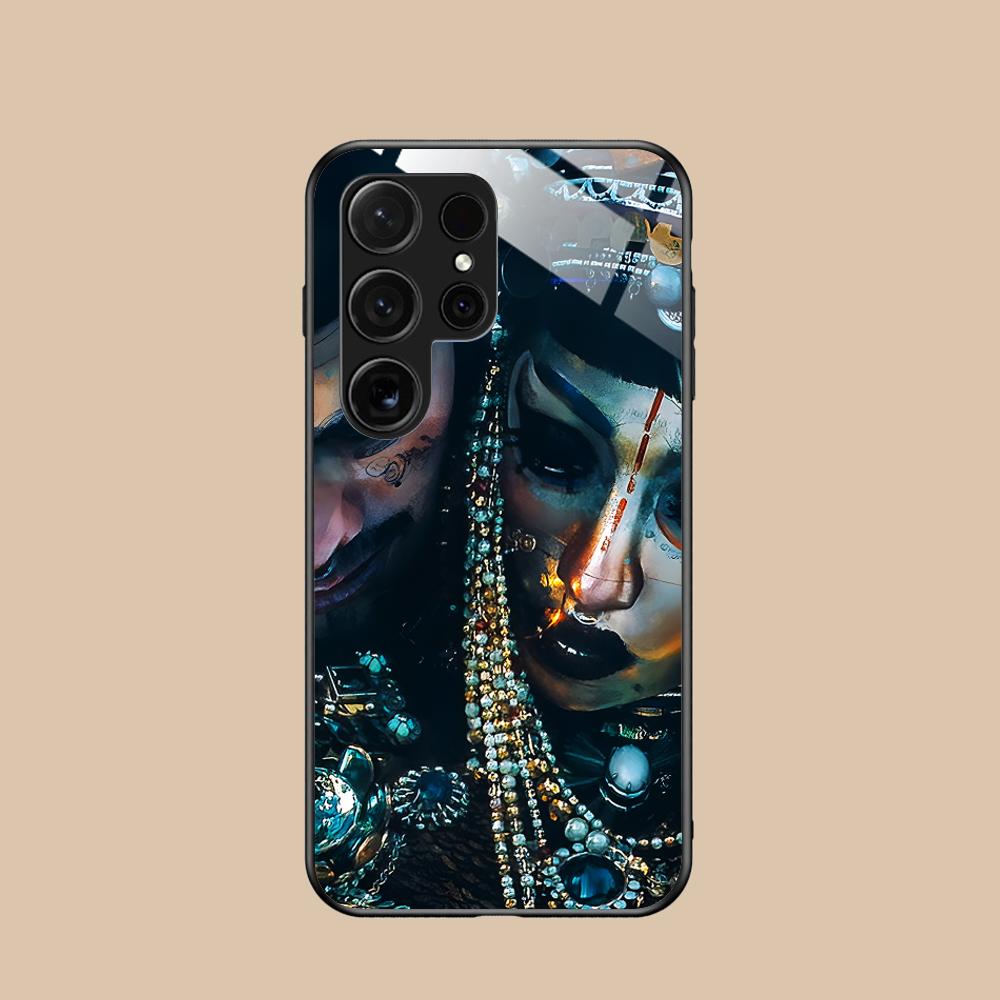 Чехол для мобильного телефона Jibaro Siren для Samsung Galaxy S26 S25 S24 S23 S22 S21 S20 Note20 Plus FE Ultra Стеклянная цветная крышка