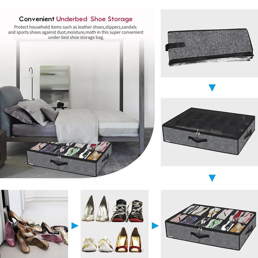 Складные сумки-контейнеры для обуви Дышащая сумка для хранения обуви Органайзер для хранения обуви Коробка для хранения под кроватью