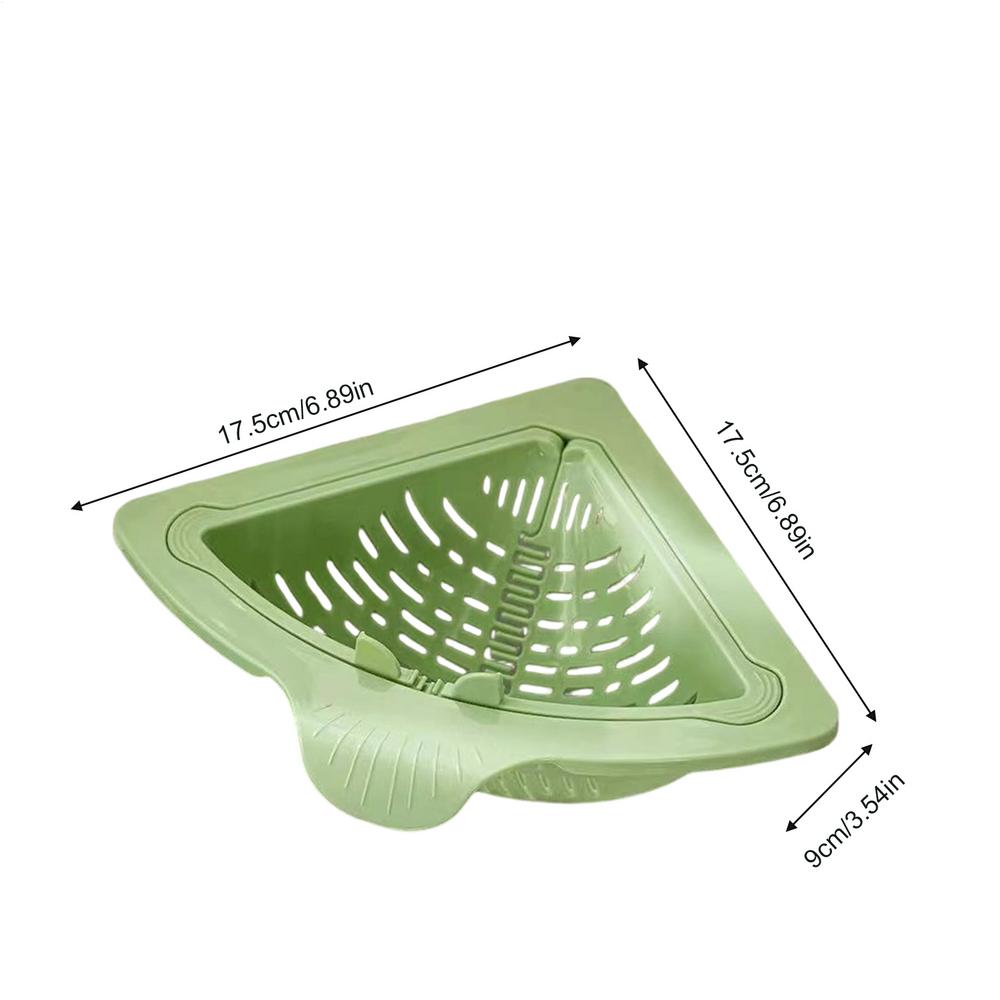 Kitchen Sink Strainer Basket Magnetic Corner Drainer Triangular Sink Food Catcher Basket Suction Cup Sink Filter Rack Tools