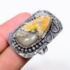 Bumble Bee Jasper Gemstone 925 Sterling Silver Gift Jewelry Ring Size 9