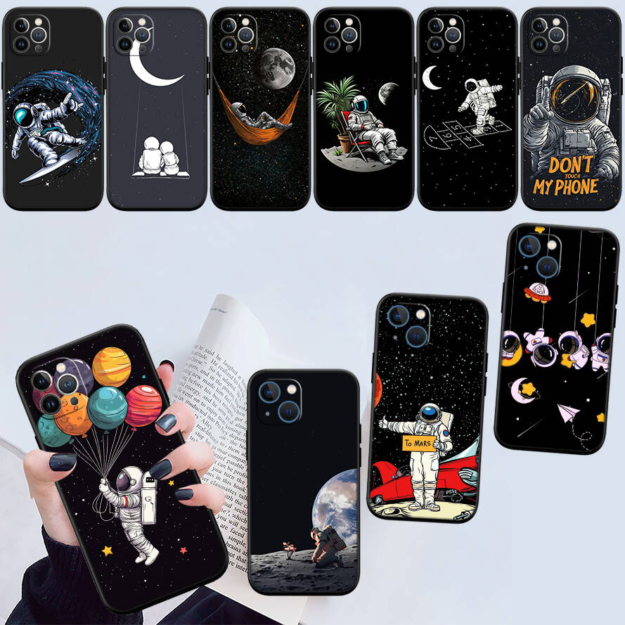 Astronaut Space Moon Phone Case for Xiaomi Poco C40 C51 C50 C55 C65 C71 C75 C85 F8 F7 F6 F5 F3 F2 X7 X6 X4 X3 M7 M6 M5 M4 M3 M2 Pro