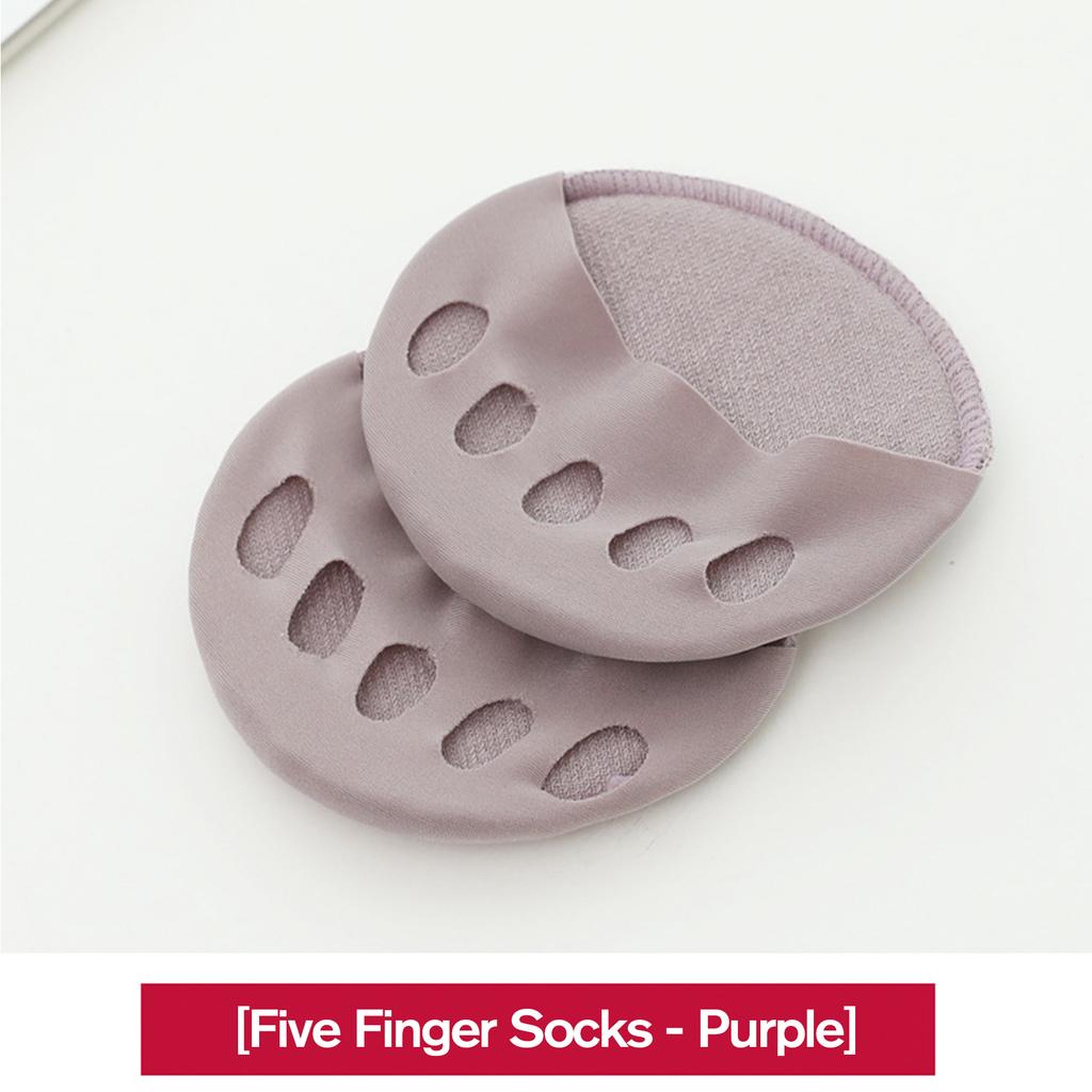 Носки с пятью пальцами, женские носки, летние носки с тонким носком, подошвы, носки-лодочки, хлопковые носки с губчатой ​​подкладкой, невидимые носки