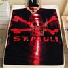 1PC ST pauli Print Flannel Blanket, High quality Comfortable for All Seasons, Home Decor, Warmth and Comfort, Perfect for Christmas Gifts183