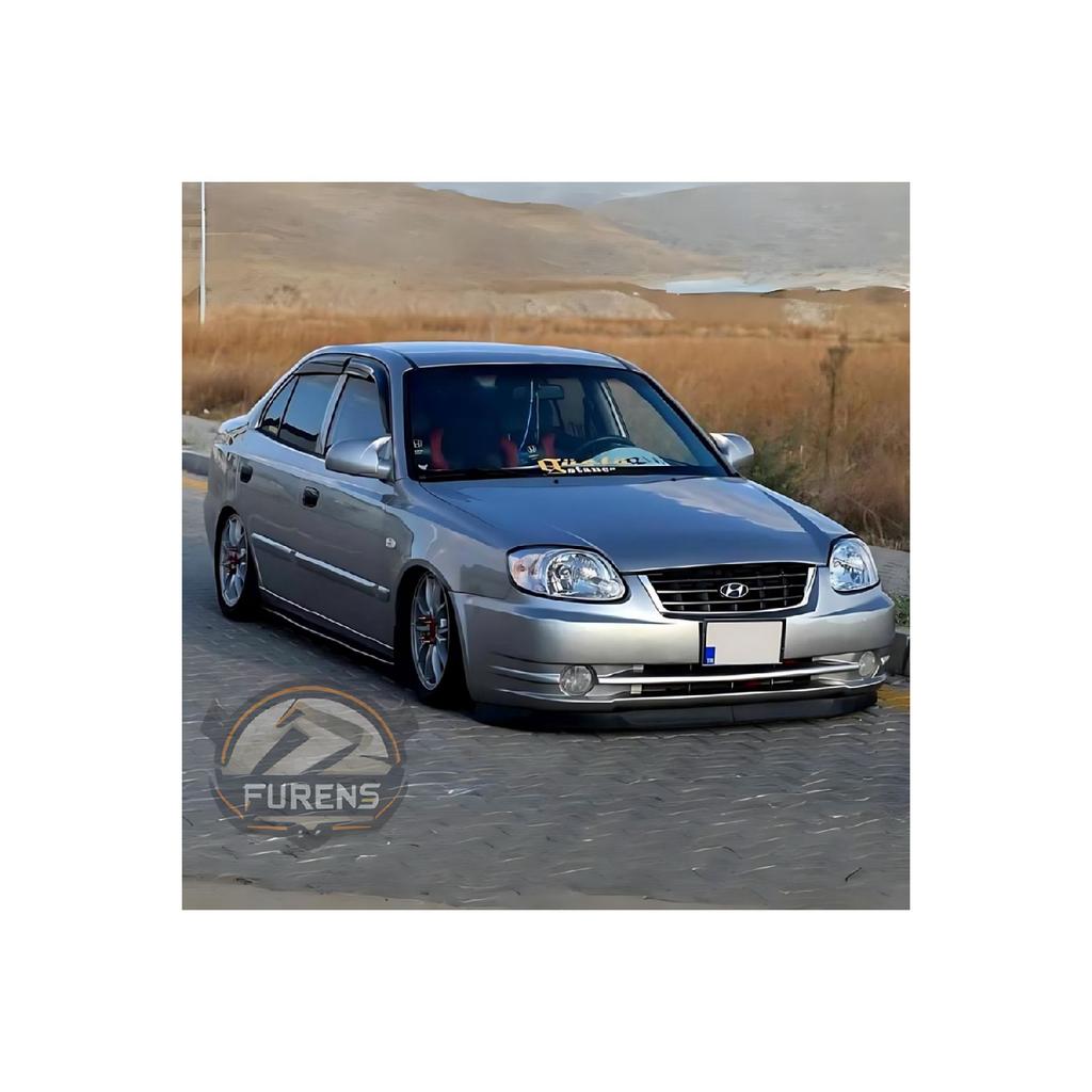 Hyundai Accent Admire 2000-2006 Совместимые H Lip Гибкая передняя губа 2 шт. Вставка передней двери Бампер Нижний язычок