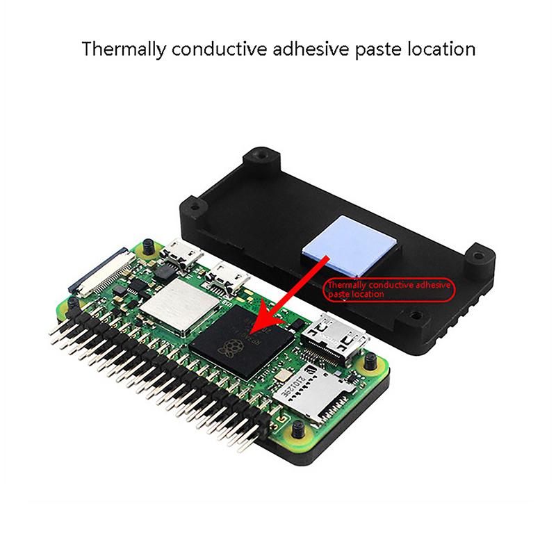 Raspberry Pi Zero 2 Вт Алюминиевый корпус Бронированный корпус с термопрокладкой Радиатор Gpio Header Пассивное охлаждение