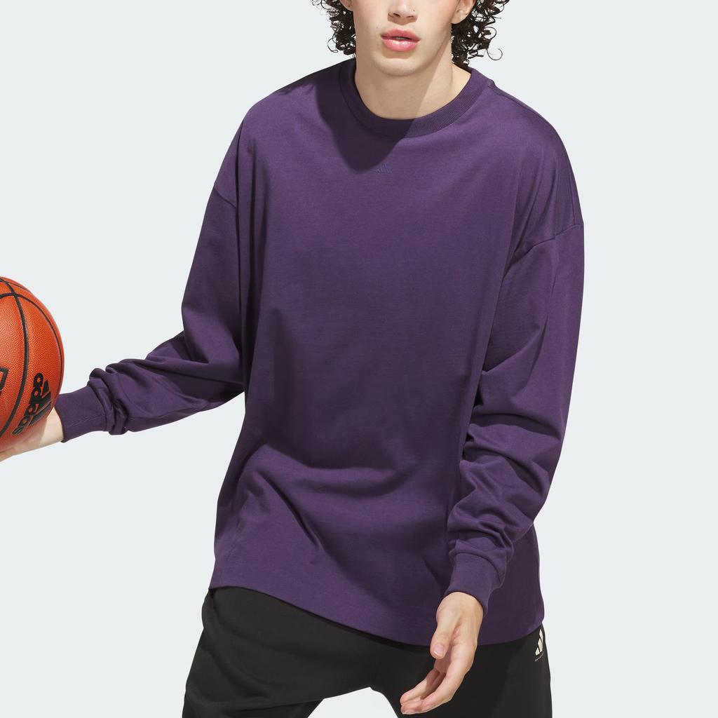 Adidas Basketball The 2026 Collection Chapter 01 Loose Fashion Sports Crew Neck Long Sleeve T-Shirt Unisex Tops JX5581