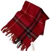 Women's Plaid Scarf Sweet and Western-style Blend Wool Shawl Long Warm Scarf