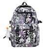 Middle School Student Schoolbag Women Cartoon Print Backpack Men Large Capacity Backpack
