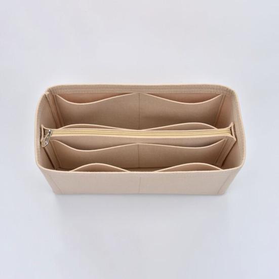 Tote Bag Insert Organizer Felt Insert with Multiple Pockets Makeup Phones Keys Organizer Protector for Tote Bag Interior Use