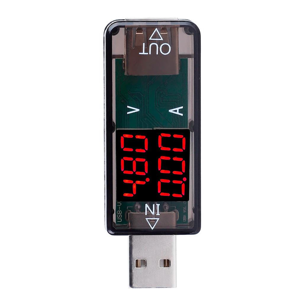 USB Color LCD Voltmeter Ammeter Current Meter Multimeter r USB Tester (Blue)