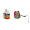 [R0540] - Multicolored 'Cake Arc En Ciel' Handcrafted Earrings - 13x10 Mm