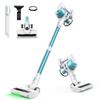 MOOSOO S6 Cordless Stick Vacuum Cleaner, 18kPa Strong Suction, 40min Runtime, 1L Dust Cup, Type-C Charging, 5-Stage HEPA Filtration