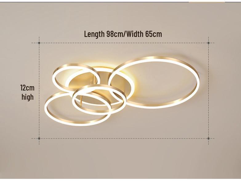 Скандинавская современная светодиодная потолочная лампа - Креативный круглый дизайн для гостиной, кабинета, спальни