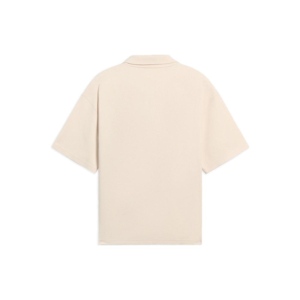 Li-Ning Однотонная свободная рубашка поло с коротким рукавом и застежкой-молнией унисекс, топы лебедь-белый APLS018-4