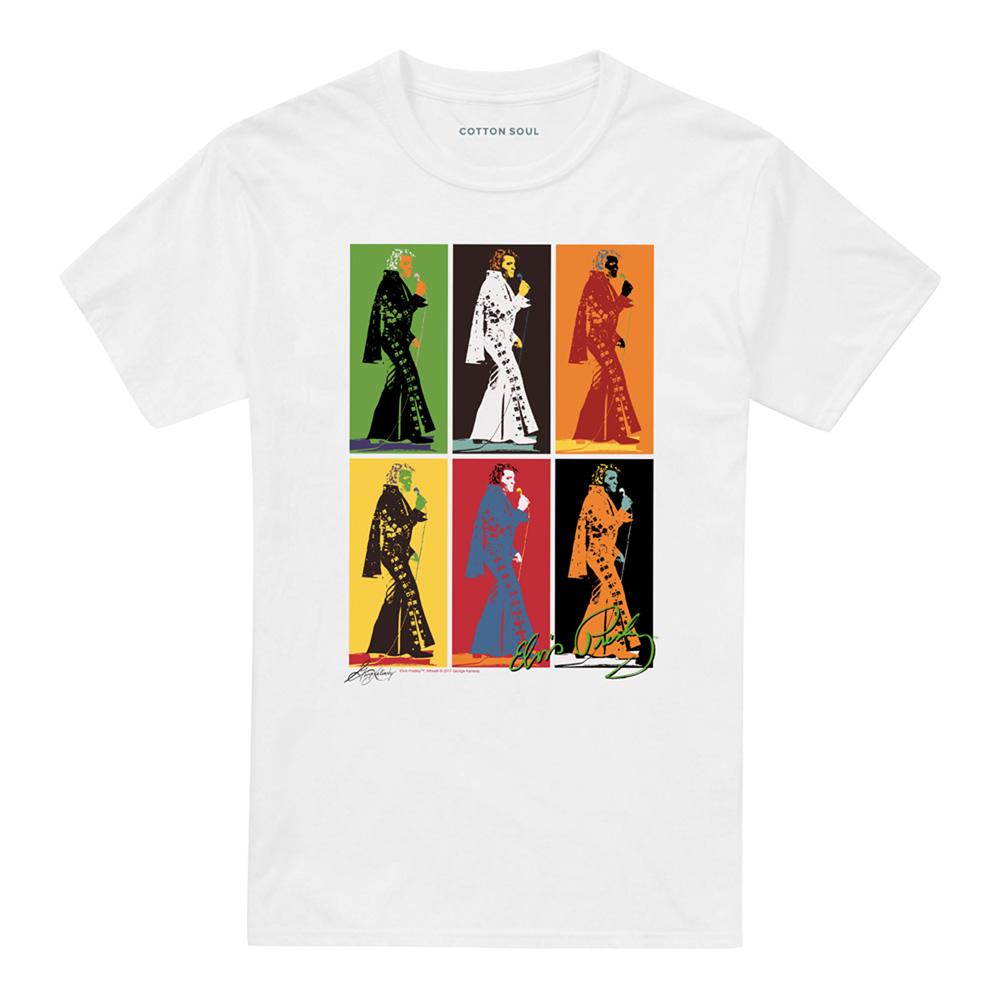 Elvis Presley Unisex Adult Retro Boxes T-Shirt