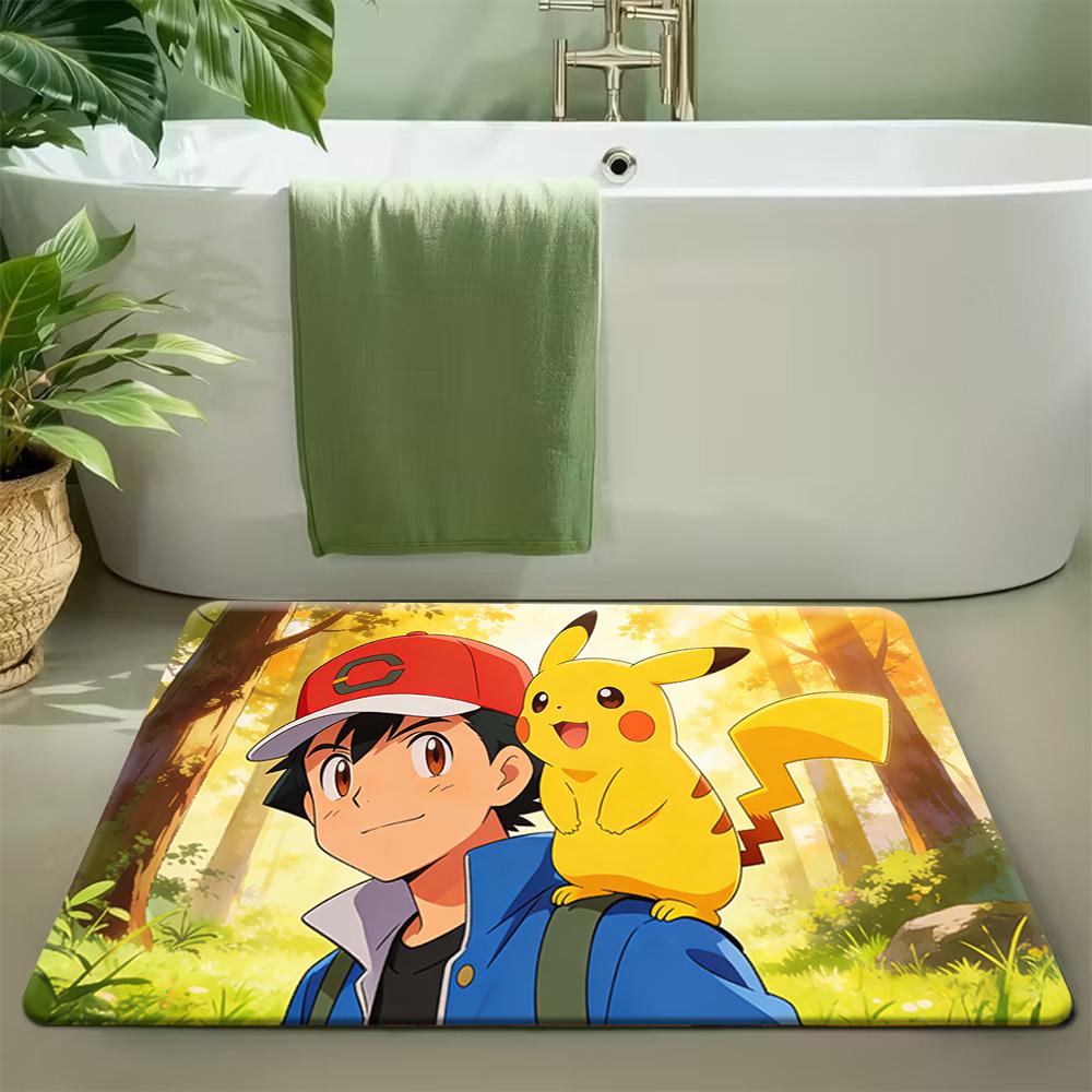 Pokemon Umbreon Moon Phase Print Non-slip Doormat Soft Floor Mat for Home Decor