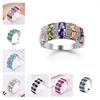 SODORV Romantic Multiple Color Stone Colorful Zircon Ring